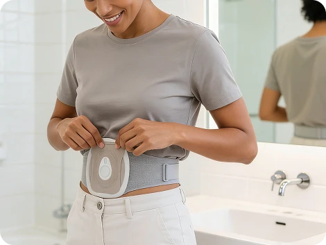 Aplica&ccedil;&atilde;o de acess&oacute;rios para ostomia