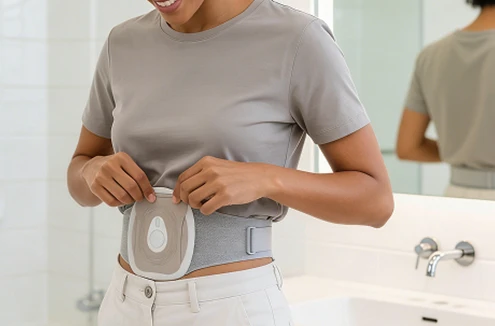 Aplica&ccedil;&atilde;o de acess&oacute;rios para ostomia
