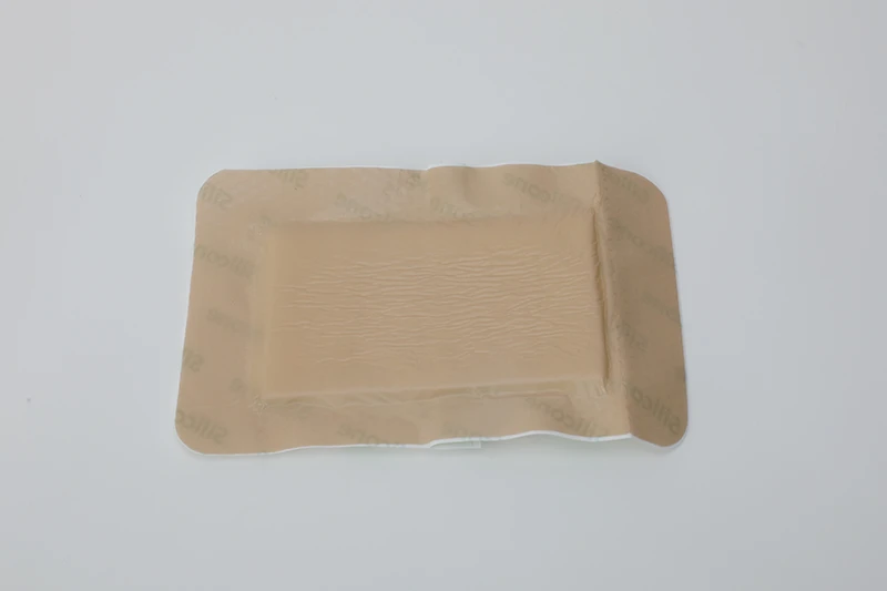Curativo de espuma de gel de silicone com bordas retangulares