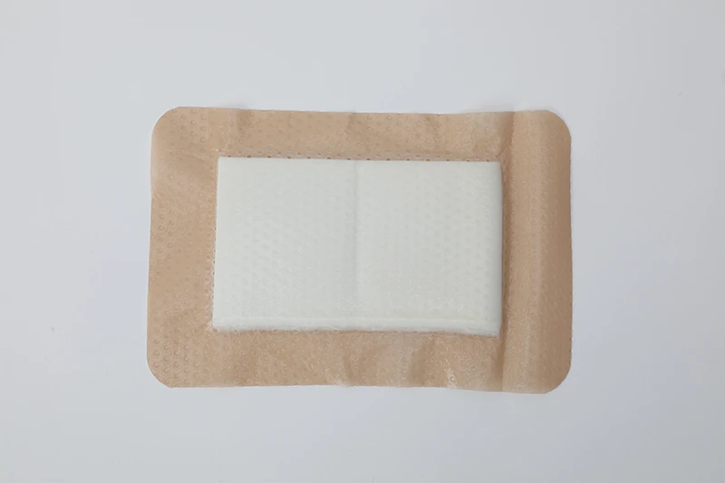 Curativo de espuma de gel de silicone com bordas retangulares